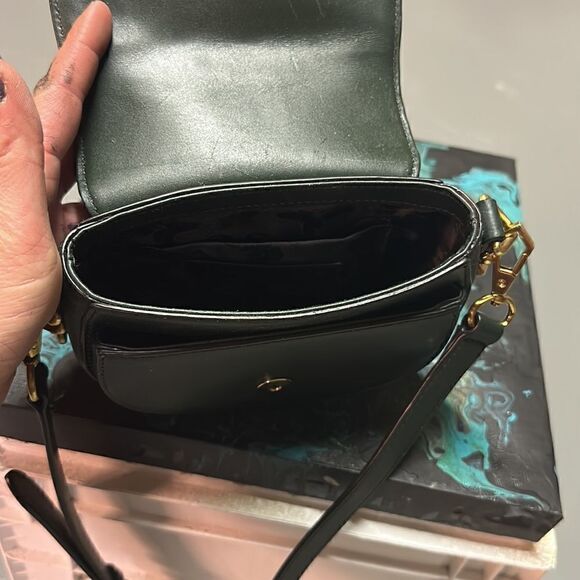 Rebecca Minkoff Forest Green Astor Saddle Leather Crossbody Bag - Picture 6 of 6